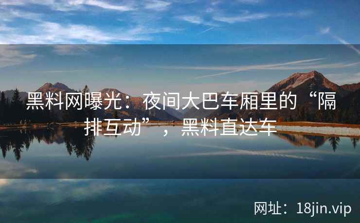 黑料网曝光：夜间大巴车厢里的“隔排互动”，黑料直达车