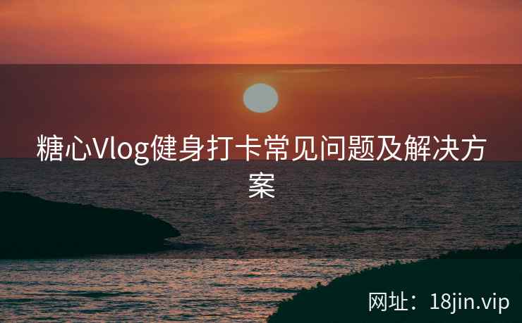 糖心Vlog健身打卡常见问题及解决方案